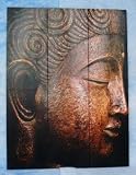 3 PANEL BUDDHA PRINT ROOM DIVIDER FOLDING SCREEN. Each panel is 160 x 40 x 2 cm
