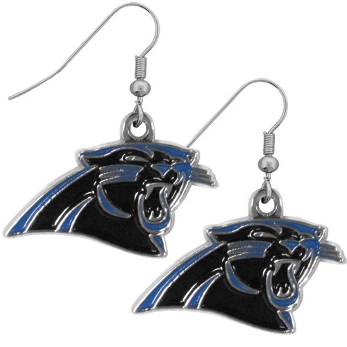 NFL Carolina Panthers Chrome Dangle Earrings
