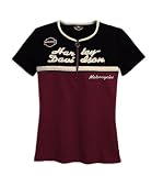 Harley-Davidson® Women's Short Sleeve 1/4-Zip Tee Shirt. Embroidery. 99106-10VW