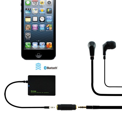 iKross Bluetooth Audio Music Streaming Receiver With 3.5mm Stereo Yield - Connect Your PC, iPhone, iPod, iPad, Tablets Or MP3 Instrumentalist To Speakers and Entertainment Systems, Home Or Car