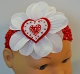 Handmade Heart Baby Headband (Red)