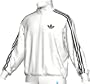 adidas Men's adi Firebird Track Top (White, Black, Small)
