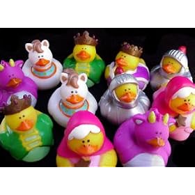 One Dozen (12) Fairy Tale Rubber Ducky Party Favors