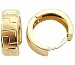 14k Yellow Gold Small Elegant Hoop Huggie Earrings .5"