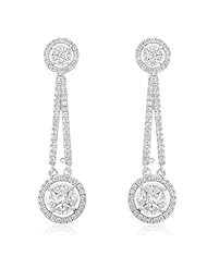 14K Gold 0.98ct Marquise Set Circle Diamond Earring