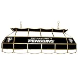 NHL Pittsburgh Penguins Stained Glass 40 inch Lighting Fixtu - Game Room Products Tiffany Lamps NHL - Hockey