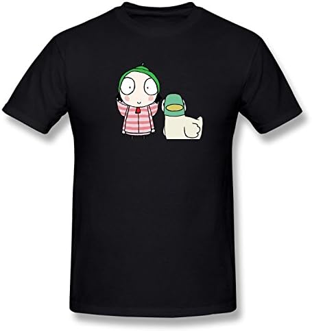 BBUYUXI Sarah &amp; Duck Kid's Crew Neck T Shirt black M