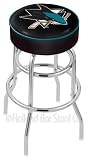 San Jose Sharks 25 inch Double-Ring Chrome Bar Stool