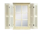 Spiegel Fenster Holz Dekoration für die Wand Vintage Landhaus