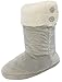 PajamaMania Women's Pressed Fleece Slipper boots with Rubber Sole and Velcro Closure