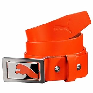 Puma Men's Flipside Fitted Belt, Orange, Small
