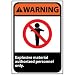 Warning Sign 14x10 Vinyl - Explosive Material