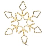 24" LED 160Lt PureWhite Rope Light Snowflake