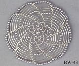 Synagogue Shul Beaded Judaica kippot kipot women's wire kippah kipa yarmulke yarmulka head covering head piece headpiece hair comb - Grey/Silver