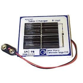 Handy Pocket Solar Charger for 9 Volt Battery