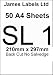 LASER A4 Labels 50 Sheets (White) 1 Label Per Sht 210mm x 297mm (Jam Free Guaranteed