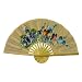 Hand-painted Folding Decorative Wall Fan - Butterfly & Flower Design