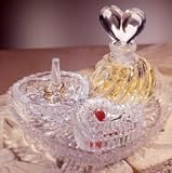 4 Piece Crystal Heart Vanity Set