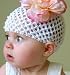 My Little Noggin 0-12 mths waffle beanie crochet hat cap in white