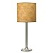 Barrel Satin Nickel Table Lamps with Gold Tingle Shade - Gold/Brown