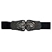 eVogues Plus Size Wide Elastic Cinch Fashion Belt Black