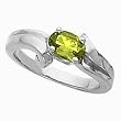 14K White Gold Peridot Ring