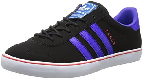 adidas Originals Men's Samoa Vulc Lifestyle Training Shoe, Black/Night Flash/Running White, 13 M US