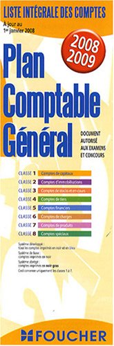 Plan comptable général : Liste intégrale des comptes