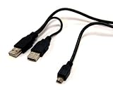 411N6QnsoqL. SL160  3 FT. USB 2.0 A Male to A Male and Mini B 5 Pin Male Y Power Booster Cable for 2.5 External Hard Drives and Hubs.