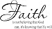 Faith is not believing that God can it's knowing that he will Vinyl Lettering Wall Sayings Home Art Decor