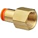 SMC KQ2F Push-to-Connect Tube Fitting, Adapter, Brass Body, Tube OD x NPT Female, Inch