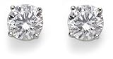 Platinum, Round, Diamond 4-Prong Stud Earrings (3/4 cttw, G-H Color, VS2 Clarity)