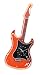 Christmas Saving - Rock n Roll Never Die Red Hot Neon Guitar Shape Clock