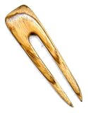 Shortie Hair Stick Zebra Wood - Plain and Simple 4.5 inch - USA Designer Made