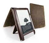 Tuff-Luv Saddleback brown leather hide case cover and Stand for Amazon Kindle DX / DX 2 / 9.7 inch / 25 cm (1st and 2nd generation) - Brown