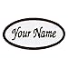 Oval Custom Embroidered Name Tag Sew On Patch (E)
