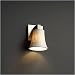 Justice Design Modular 1-Downlight Wall Sconce - Ovals Porcelain Shade with Brushed Nickel Fixture -