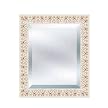 Beveled Wall Mirror  White (21.25x25.25")