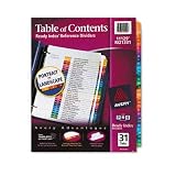 Avery Products - Avery - Ready Index Contemporary Table of Contents Divider, 1-31, Multi, Letter - Sold As 1 Set - Print or photocopy titles framed with bright colors matched to preprinted tabs. - Stronger heavier weight paper. - Stronger tab reinforcements. - Double-sided hole reinforcements. -