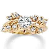 DiamonUltra™ Cubic Zirconia/Crystal Silver Cocktail Ring
