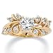 DiamonUltra&trade; Cubic Zirconia/Crystal Silver Cocktail Ring