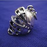 ALL SPORTS HOCKEY-STYLE HELMET CHARM - PEWTER