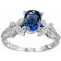 1.48Ct. Oval Sapphire & Diamond Engagement Ring