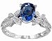 1.48Ct. Oval Sapphire & Diamond Engagement Ring
