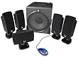 Acoustic Authority A-5640RB Silver 5.1 Piece 140 Watt Pro Series Surround Sound Subwoofer Satellite System