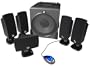 Acoustic Authority A-5640RB Black 5.1 Piece 140 Watt Pro Series Surround Sound Subwoofer Satellite System