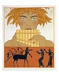 Pan Piper, Illustration from Les Mythes by Paul Valery Published 1923 Art Giclee Poster Print by Georges Barbier, 18x24