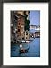 Goldola and Gondolier Near Academia Bridge, Venice, Veneto, Italy Places Framed Photographic Poster Print by Roberto Gerometta, 17x21