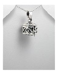 Prayer Box Locket pendant Necklace In 92.5 Sterling Silver
