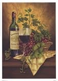 Vin de France I, Wine Art Poster Print by Anne Browne, 13x17